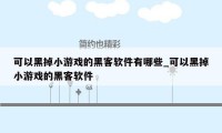 可以黑掉小游戏的黑客软件有哪些_可以黑掉小游戏的黑客软件