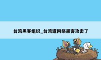 台湾黑客组织_台湾遭网络黑客攻击了