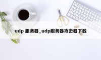 udp 服务器_udp服务器攻击器下载