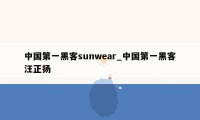 中国第一黑客sunwear_中国第一黑客汪正扬