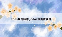 ddos攻击标志_ddos攻击者画像
