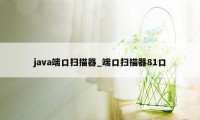 java端口扫描器_端口扫描器81口