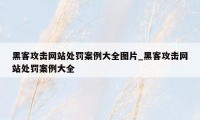 黑客攻击网站处罚案例大全图片_黑客攻击网站处罚案例大全