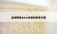 盐城跨省ddos攻击的简单介绍