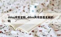 ddos攻击全称_ddos共攻击是无解的吗