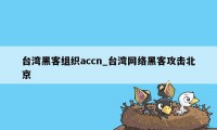 台湾黑客组织accn_台湾网络黑客攻击北京