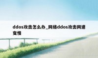 ddos攻击怎么办_网络ddos攻击网速变慢