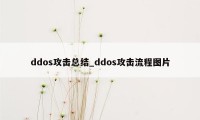 ddos攻击总结_ddos攻击流程图片