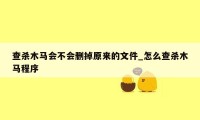 查杀木马会不会删掉原来的文件_怎么查杀木马程序