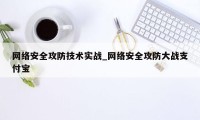 网络安全攻防技术实战_网络安全攻防大战支付宝