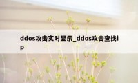 ddos攻击实时显示_ddos攻击查找ip