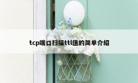 tcp端口扫描ttl值的简单介绍