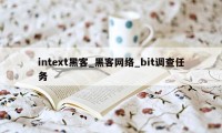 intext黑客_黑客网络_bit调查任务