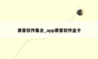 黑客软件集合_app黑客软件盒子